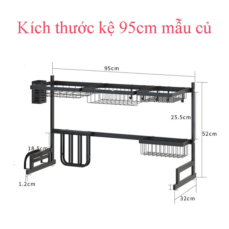 Kệ Chén Bát Nhà Bếp Đa Năng 1 Tầng SENNAI Sơn Tĩnh Điện 5 Lớp Cao Cấp