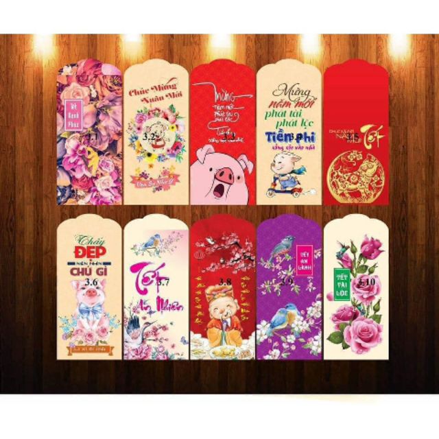 Combo 10 bao lì xì tết 2020