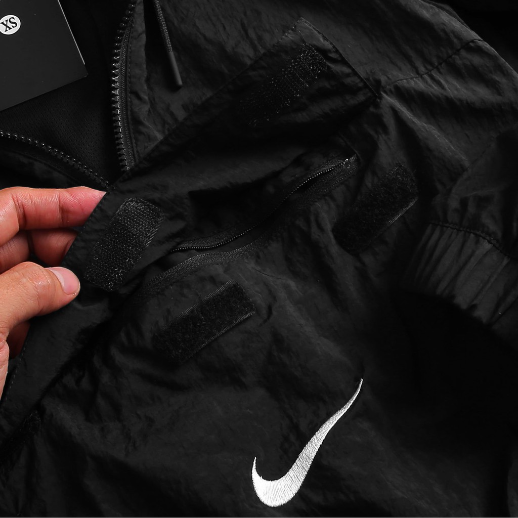 Áo khoác Nike Taped Swoosh Popover Jacket - Đen