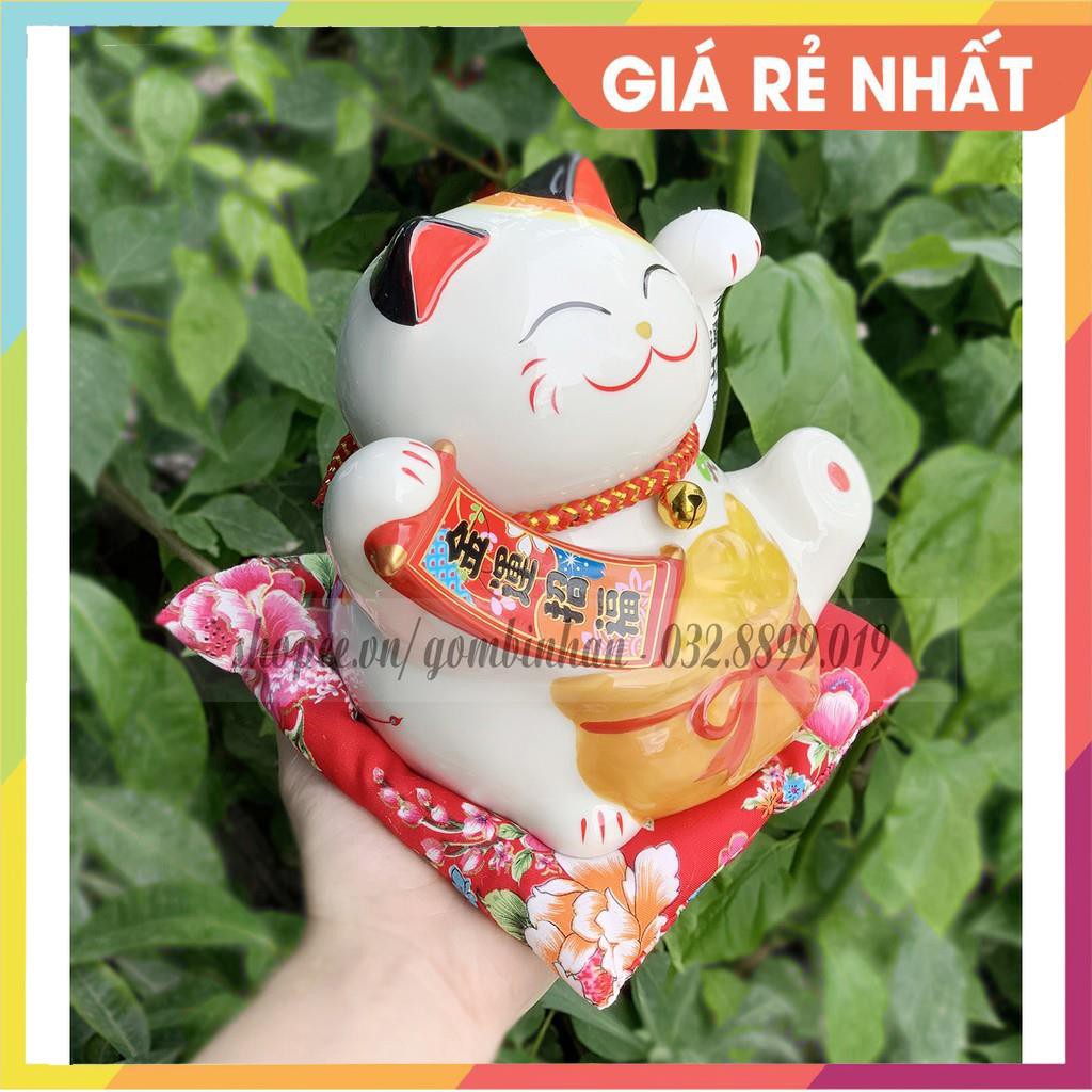 (GIÁ RẺ - SIÊU ĐẸP) Mèo thần tài CAO 16CM , mèo chiêu tài vẫy tay may mắn