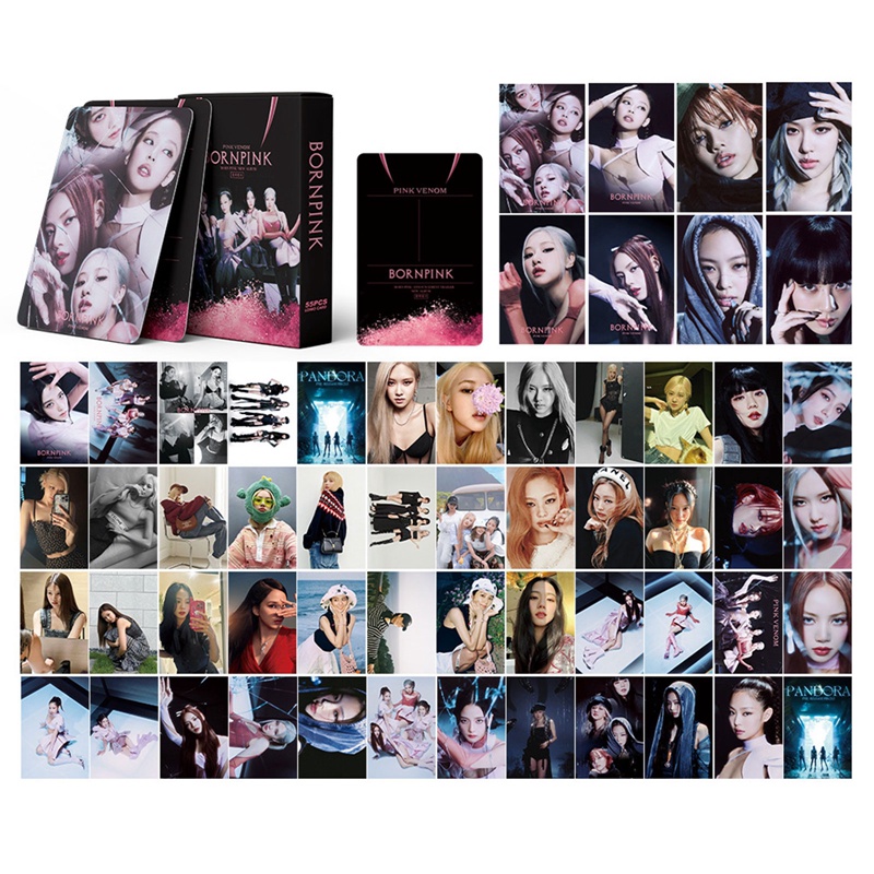 Set 54 Tấm Bưu Thiếp In Hình Nhóm Nhạc BLACKPINK Xinh Xắn