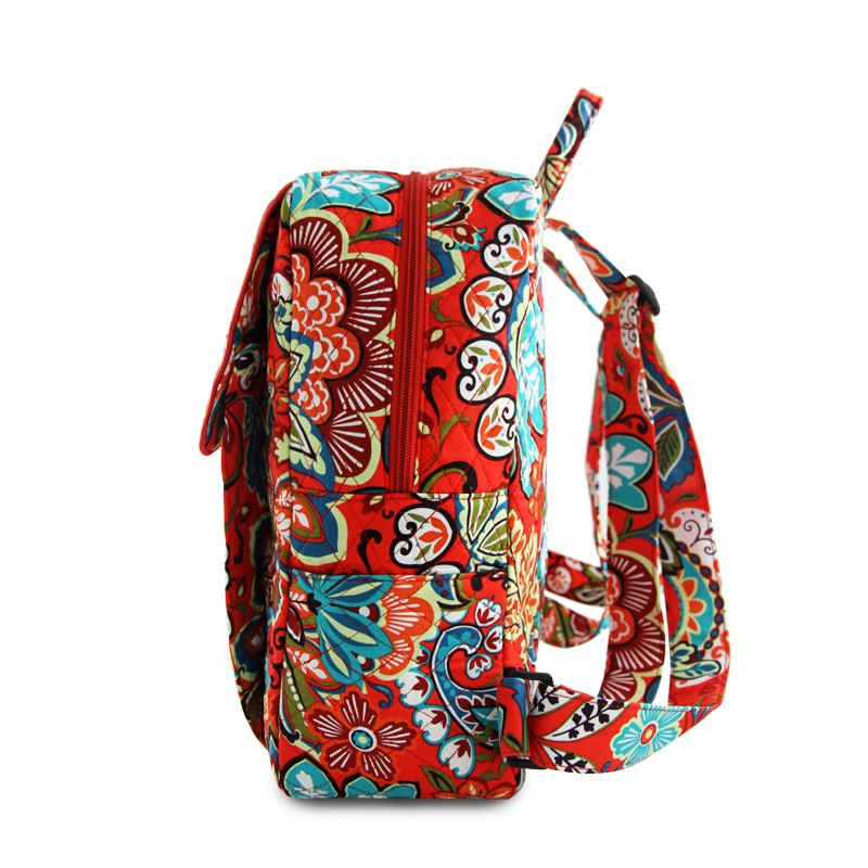 Ba Lô Canvas Siêu Nhẹ In Họa Tiết Thổ Cẩm Xinh Xắn