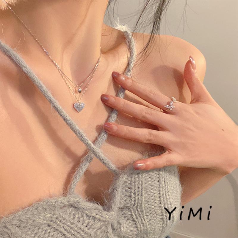 Vòng cổ Hai Lớp Hình Trái Tim Nhỏ Xinh Xắn Sang Trọng Dành Cho Nữ