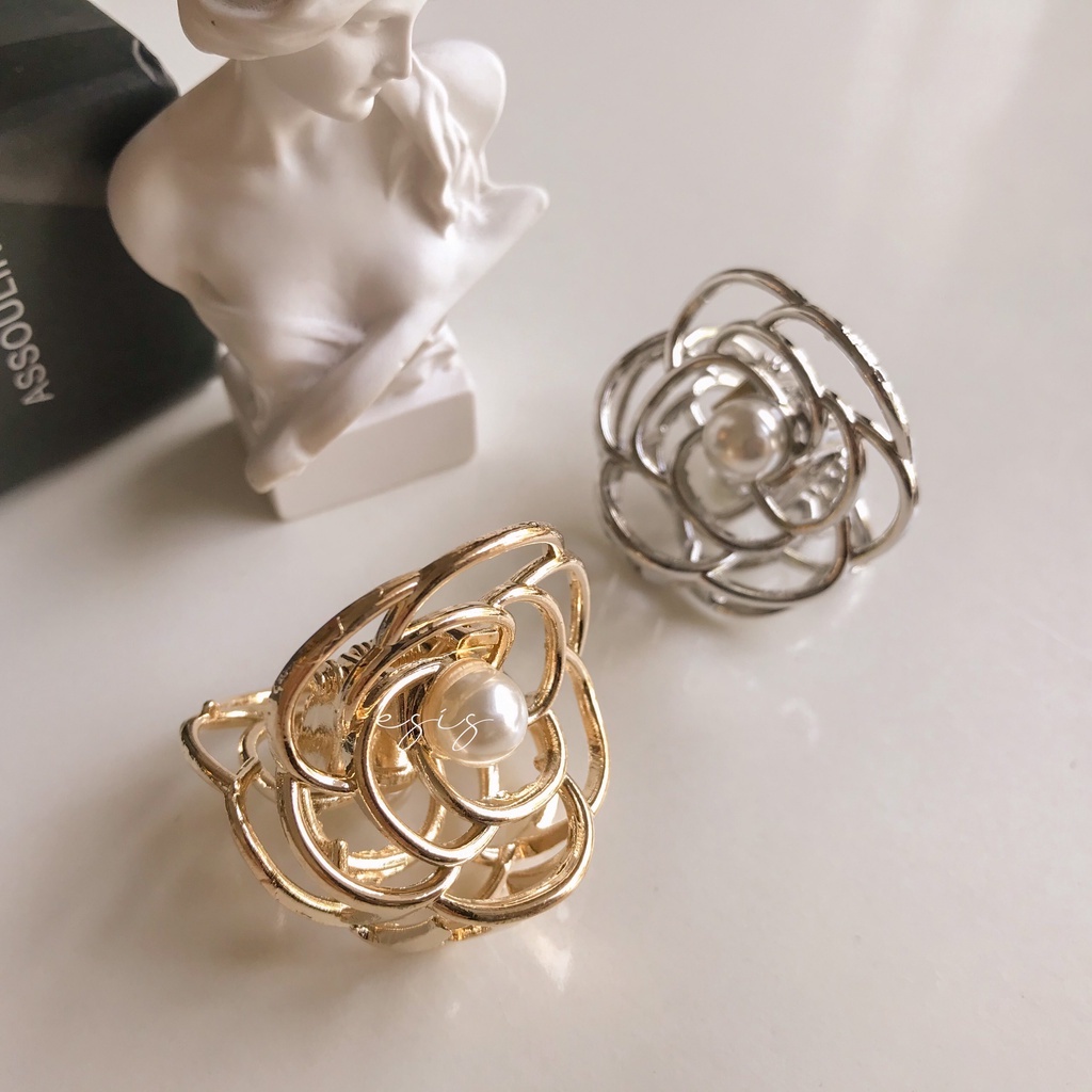 KẸP TÓC NỮ, KẸP GẮP KIM LOẠI HÌNH HOA MINI HÀN QUỐC ESIS ACCESSORIES