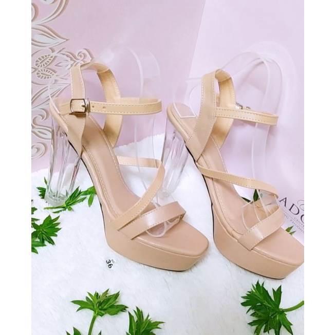 Giày đúp cao gót quai đan chéo 11.5cm thích hợp đi chơi đi tiệc