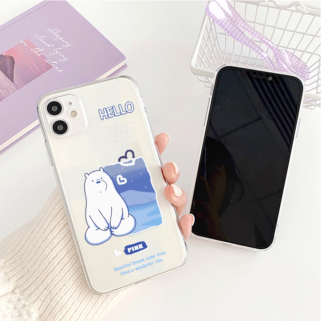 Ốp lưng iphone Gấu bắc cực viền trong chống ố 6/6plus/6s/6splus/7/7plus/8/8plus/x/xr/xs/11/12/13/pro/max/plus/promax | BigBuy360 - bigbuy360.vn