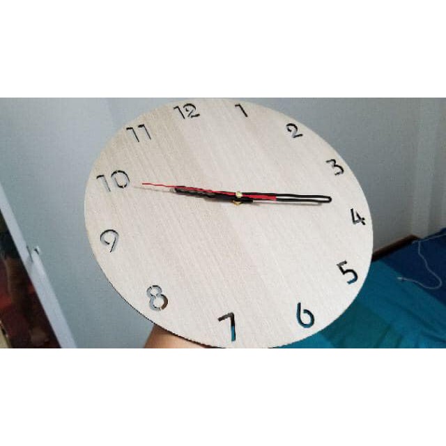 [SIÊU RẺ ĐẸP - GIÁ TẬN XƯỞNG]  Đồng hồ vân gỗ sồi treo tường hiện đại 30x30 cm (loại 1 lớp)