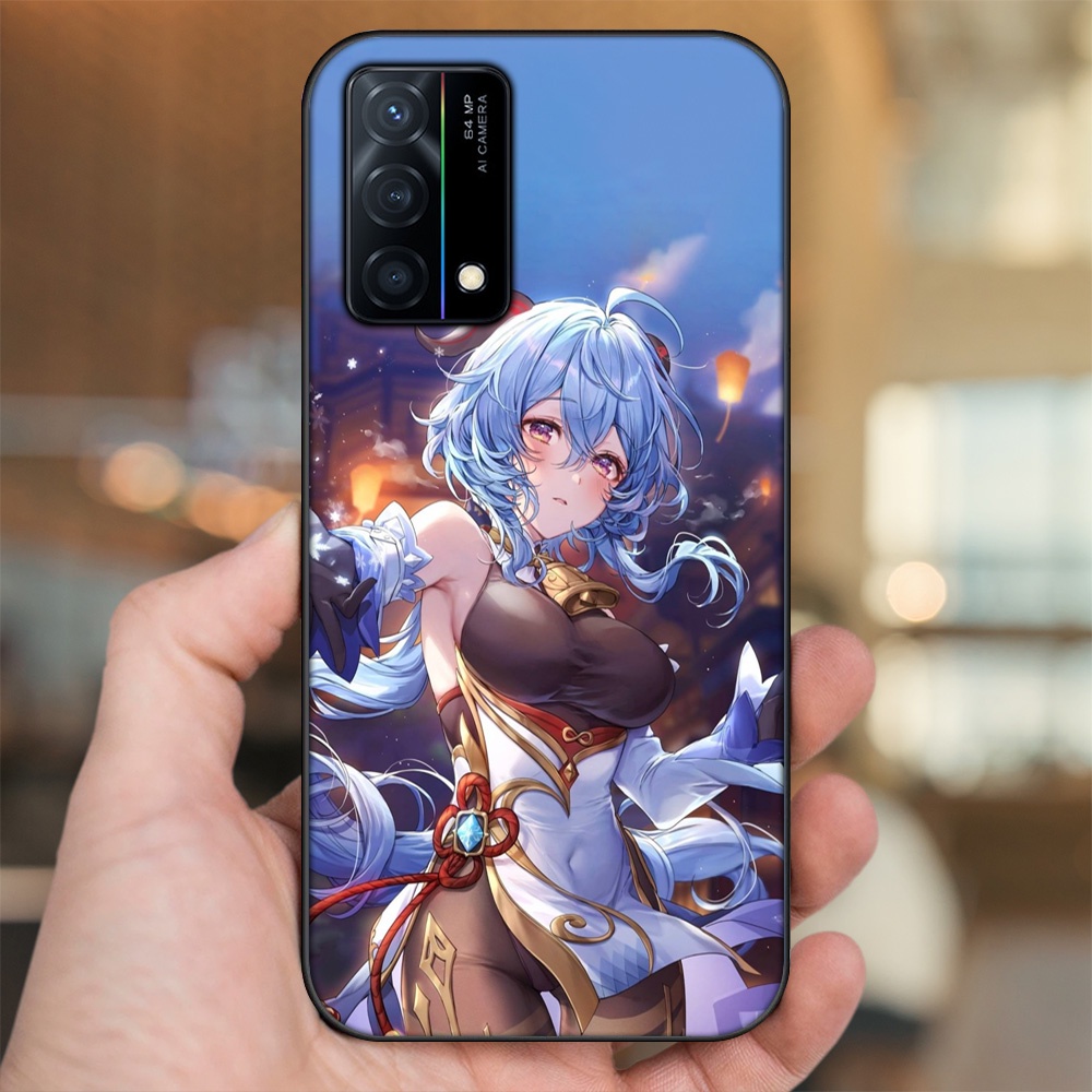 Ốp lưng Oppo K9 viền đen in hình Ganyu Genshin Impact