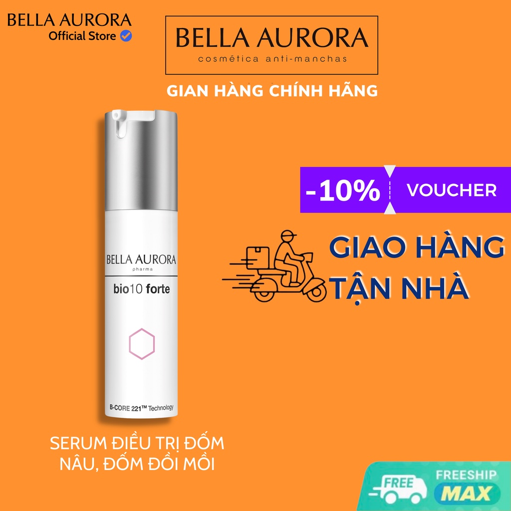 Serum Cải Thiện Đốm Nâu, Đốm Đồi Mồi, Thâm Mụn Bella Aurora Bio10 Forte L-Tigo. Intensive Depigmenting Treatment (30ml)