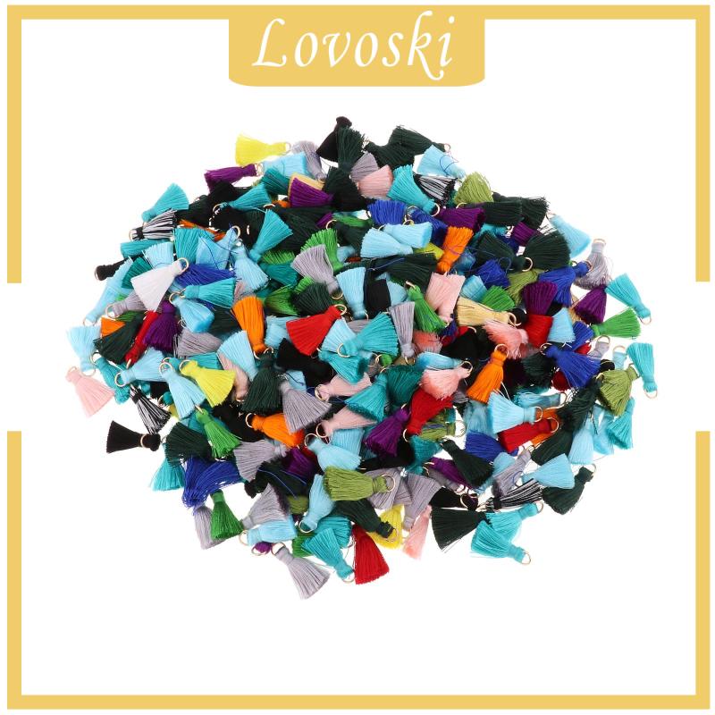 Bộ 100 Bông Tai Tua Rua Nhiều Màu Sắc