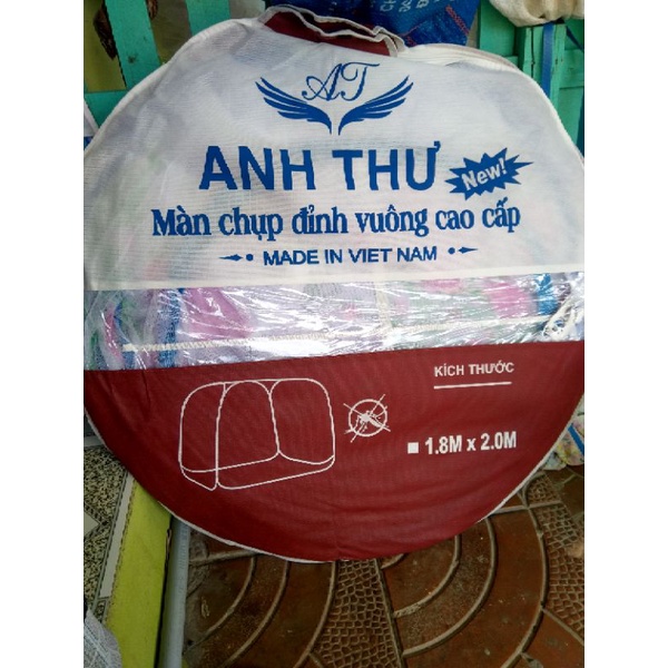 mùng chụp tự bung đỉnh vuông - màn chụp đỉnh vuông Anh Thư