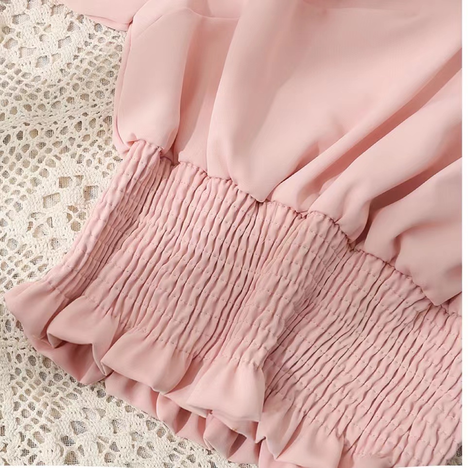 Áo voan BH tay phồng dài phong cách Hàn Quốc 2022 cho nữ