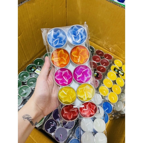 Nến Hoa Thái Lan Rất Thơm Vỉ 10 Chén Nến