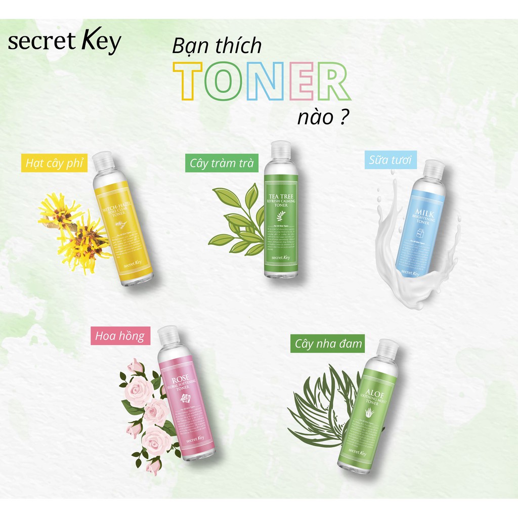Nước Hoa Hồng Secret Key Tea Tree Refresh Calming Toner