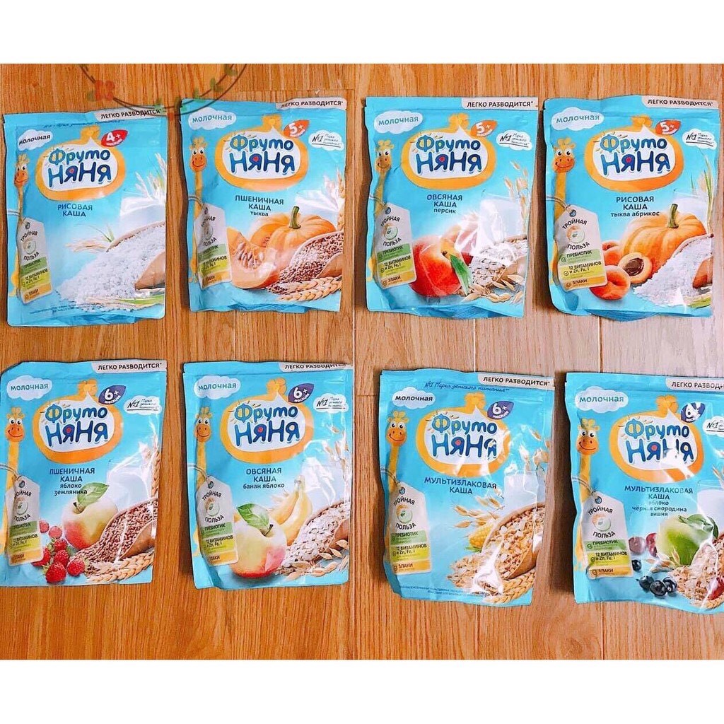 Bột ăn dặm Fruto Nga, bột ăn dặm cho bé 5 tháng