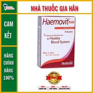 HealthAid haemovit plus giúp cung cấp sắt và các vitamin thiết yếu