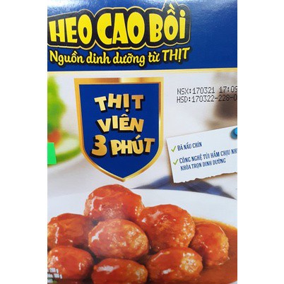 Thịt heo viên 3 phút Heo Cao Bồi Masan hộp 200g và hộp 400g