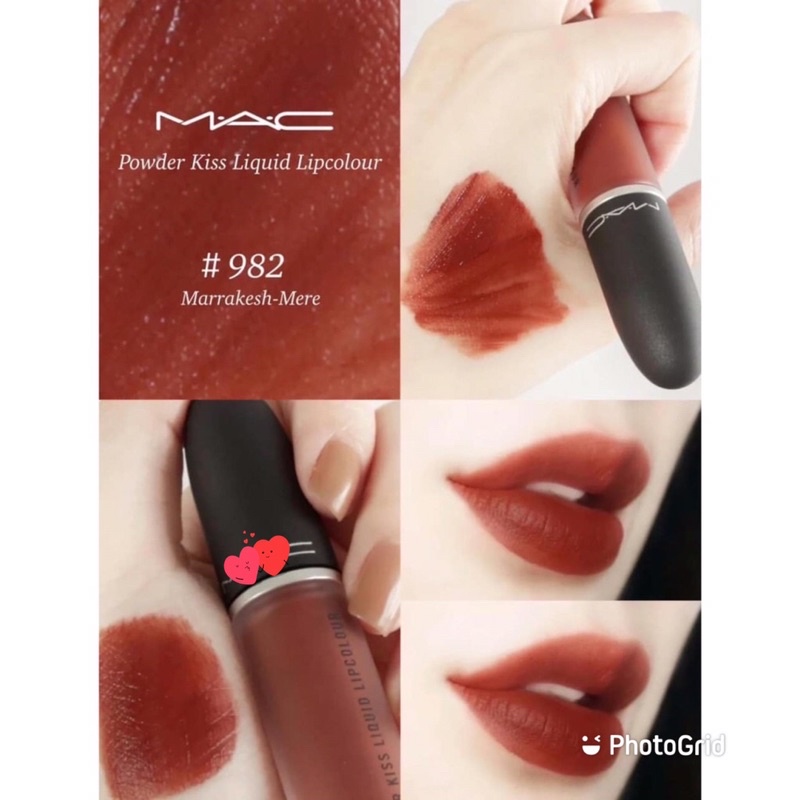 Son kem MAC powder kiss liquid lipcolour màu 982 Marrakesh mere