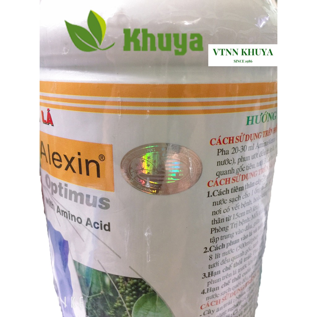 Phân bón lá PK sinh học Growmore Amino Alexin Optimus 1 lít