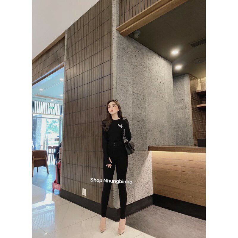 Quần legging quần tregging umi hàn khóa thật hai khuy