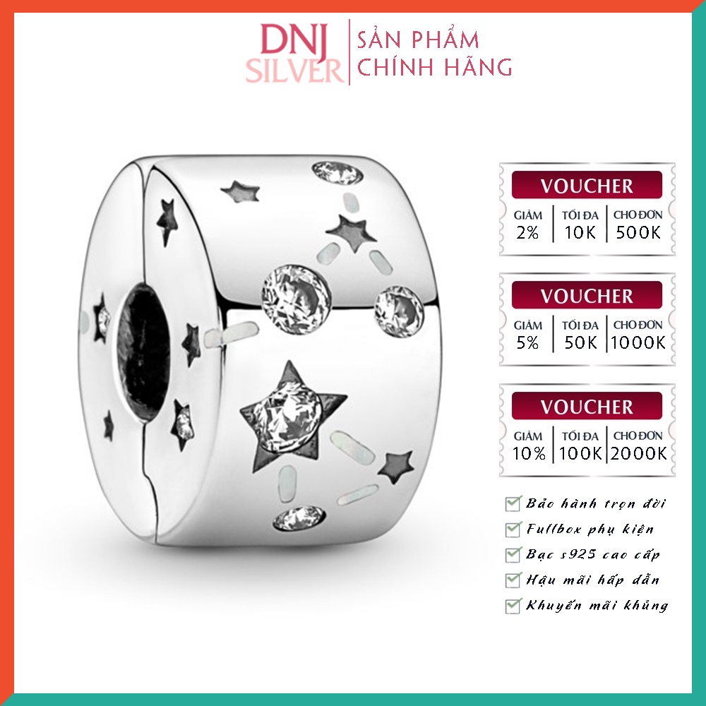 [Hàng cao cấp] Charm bạc 925 cao cấp, hàng chuẩn bạc - Charm Stars &amp; Galaxy thích hợp để mix vòng tay charm - DN007