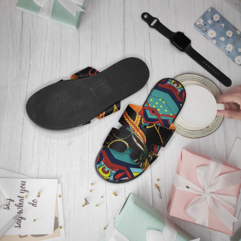 🔥HÀNG SIÊU CẤP🔥Dép lê HM, Dép chữ H hoa văn in 3D nam quai ngang mẫu mới 2022