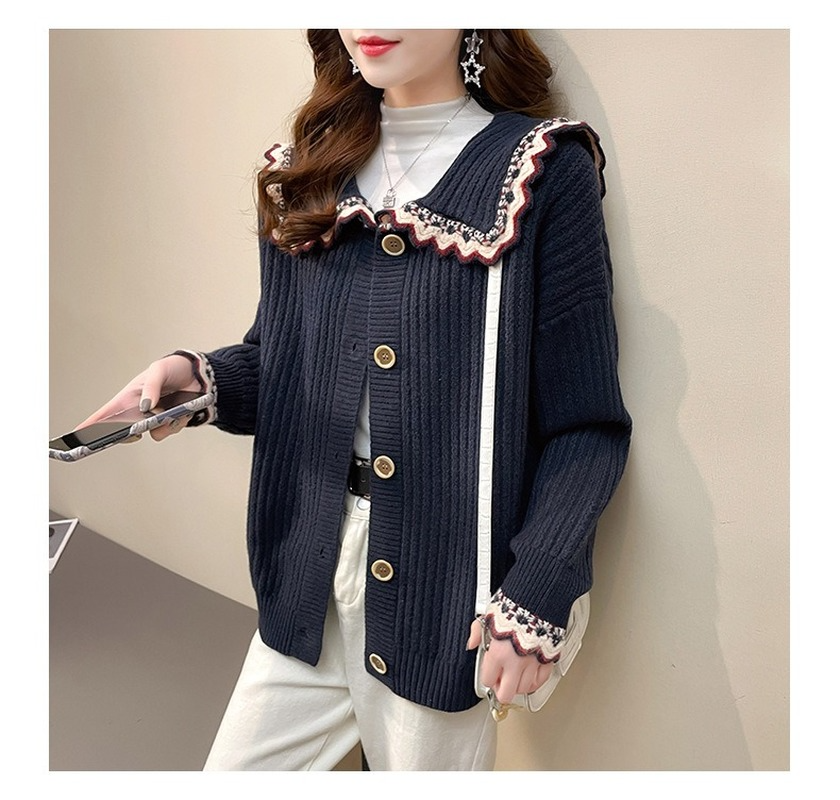 Áo Khoác Cardigan Dệt Kim Dáng Rộng Kiểu Hàn Quốc Thời Trang Mùa Xuân Cho Nữ