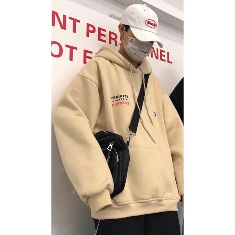 Áo Hoodie Chữ Ngực HARSII Form Rộng Tay Bồng, Áo Hoodie Unisex Form Rộng