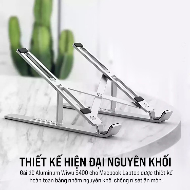 Giá đỡ Aluminum Wiwu S400 cho Macbook và Laptop 13 inch đến 15.5 inch chính hãng | BigBuy360 - bigbuy360.vn
