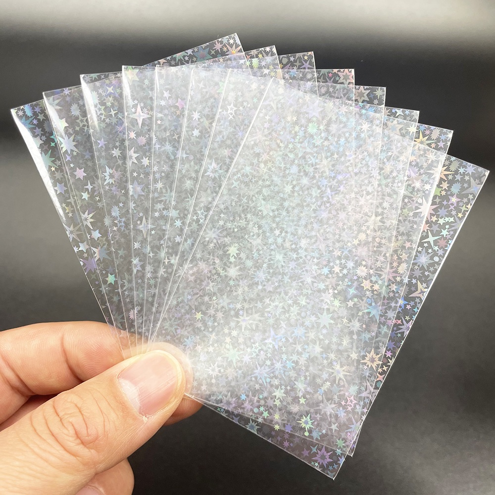 Bộ 50/100 bìa đựng bảo vệ thẻ ảnh YGO MTG hiệu ứng laze