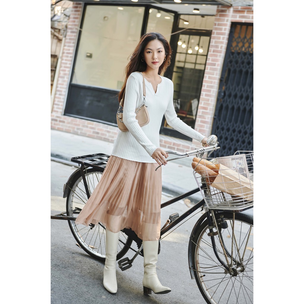 KOKA Design Chân váy xếp ly có lót CC00101