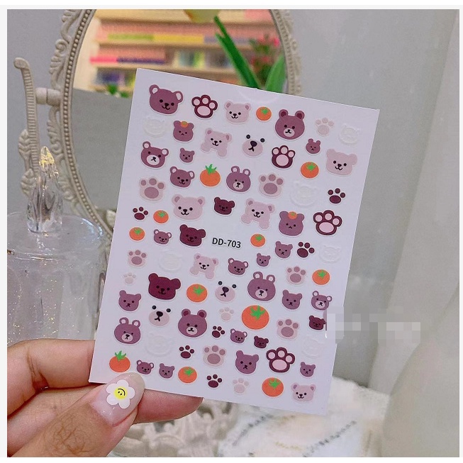 Sticker trang trí nail mã dd703