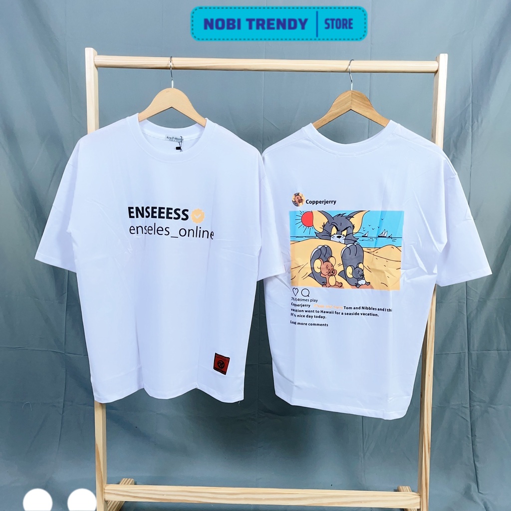 Áo Thun Tay Lỡ Hoạt Hình CopperJerry, áo phông Unisex Phom Rộng thoáng mát Mịn Đẹp - nobitrendy  TL21