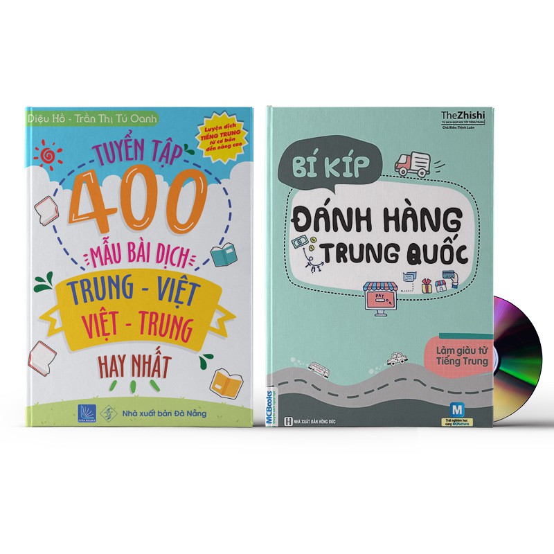 Sách - Combo: Tuyển tập 400 mẫu bài dịch Trung - Việt hay nhất + Bí Kíp Đánh Hàng Tại Trung Quốc + DVD quà tặng