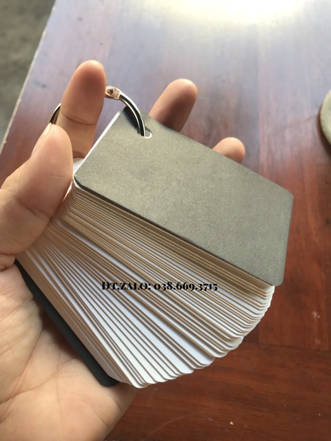 Flashcard thẻ học từ vựng tiếng anh nhật hàn trung cao cấp | Bộ thẻ dày vừa(100 FLASHCARD TRẮNG  ĐỤC BO GÓC)