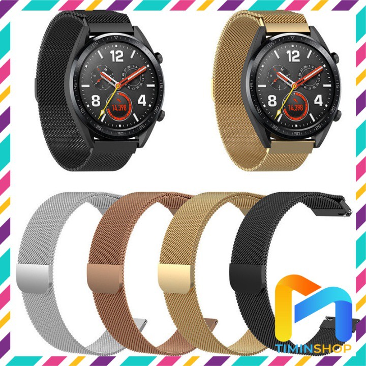 Dây đồng hồ Amazfit GTR 3/ 3 Pro/ GTR 2/ 2e/ GTR 42/ 47mm - thép, khóa nam châm (DT)