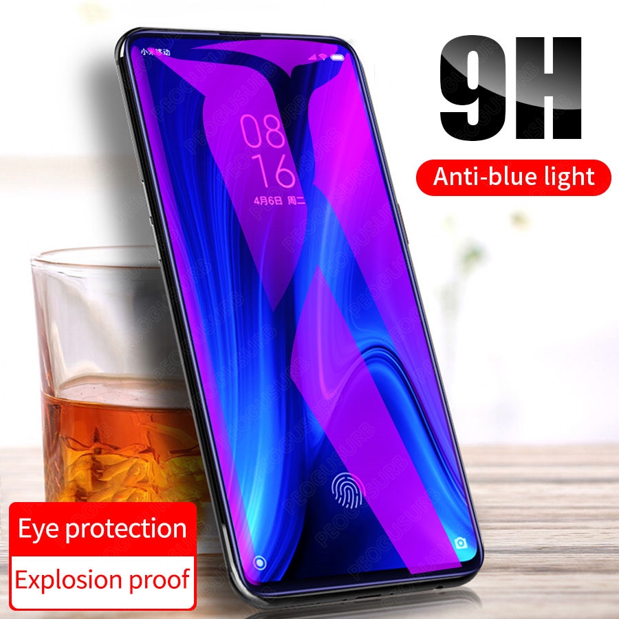 Kính cường lực chống tia sáng 9H chống tia cực tím Xiaomi Mi Redmi 10T 9T Note 10 10S 9 9s 8 7 Pro 9A 9C 8A 7A K40 K30 K20 Pocophone F1 Poco F2 F3 M3 X3 NFC Chống tia cực tím Tia sáng xanh HD Kính cường lực HD Phim bảo vệ màn hình