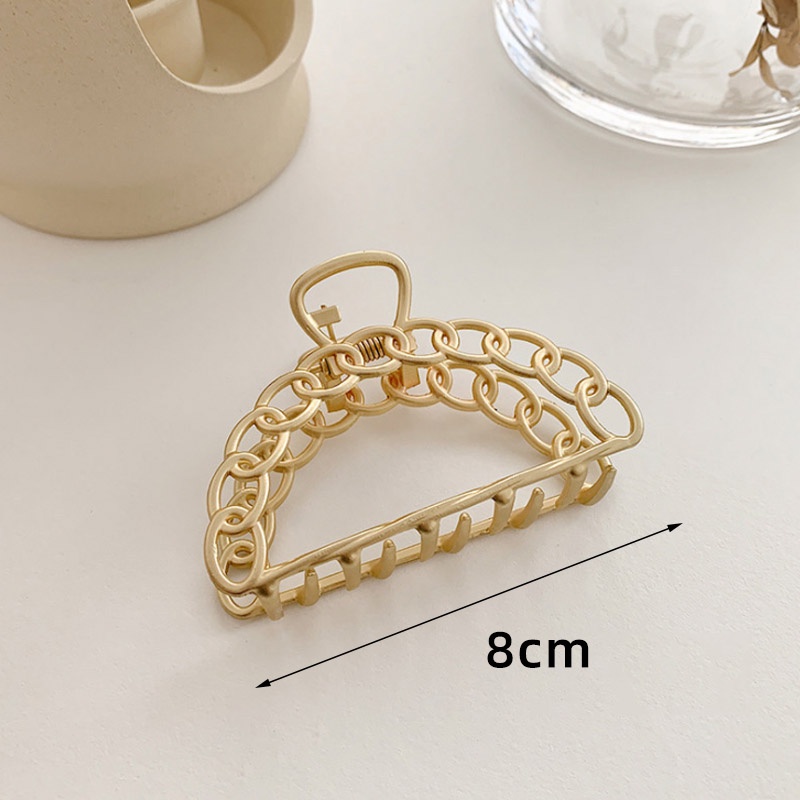 Kẹp Tóc Móng Vuốt Lớn Bằng Hợp Kim Màu Vàng Dễ Thương Dễ Phối Đồ Cho Nữ