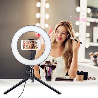 🌻FREESHIP🌻Đèn LiveStream 26cm .Hỗ trợ ánh sáng Chụp Ảnh, Make Up Trang Điểm. 3 Chế Độ Sáng