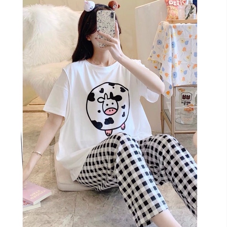 Bồ đồ bầu thời trang , Bộ bầu Áo Cộc, quần dài mặc nhà, phong cách trẻ trung siêu đẹp