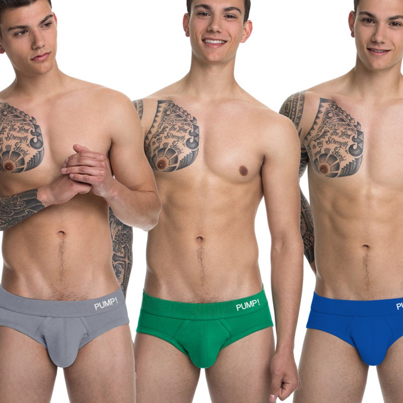 Quần lót nam PUMP thoáng khí 100% cotton thể thao màu đen mềm mại cho nam giới quần áo PU004