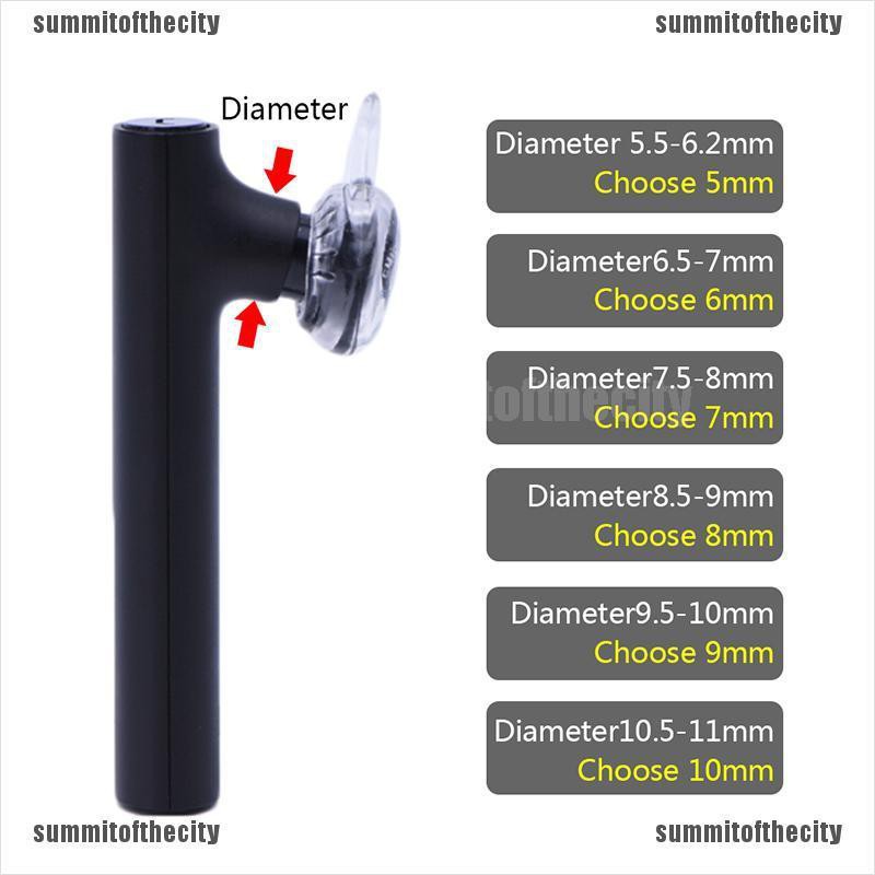 Móc Tai Nghe Bluetooth Trong Suốt Bằng Silicone 5 / 6 / 7 / 8 / 9 / 10mm