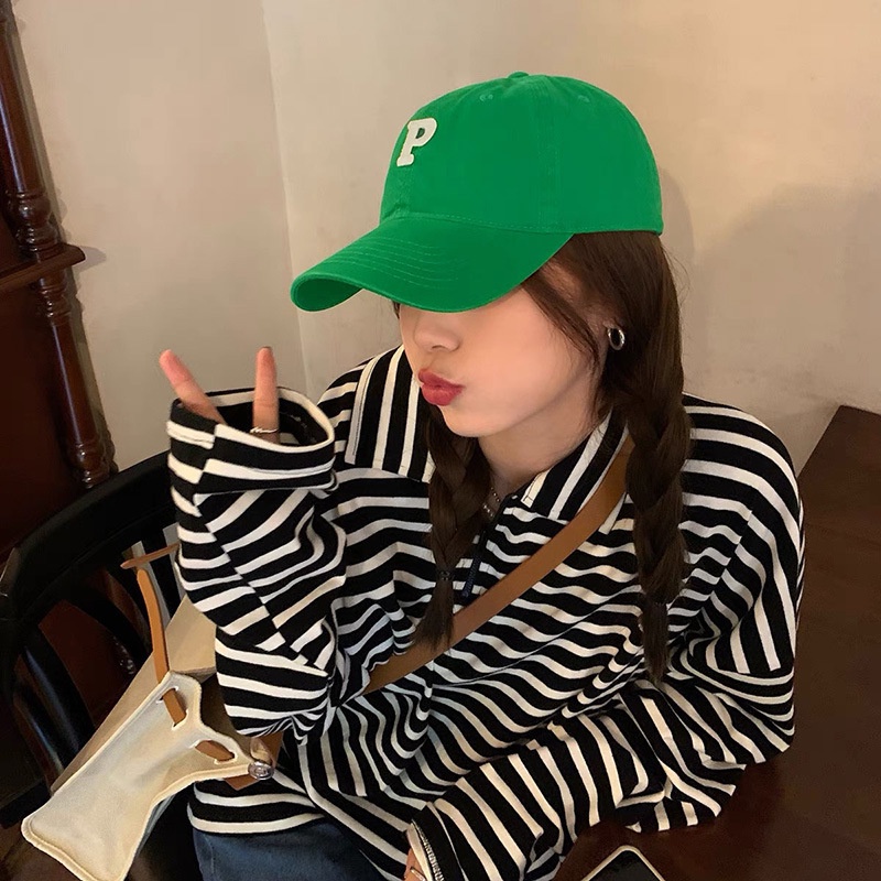 Nón Lưỡi Trai Thêu Chữ P Phong Cách Hàn Quốc Đơn Giản Thời Trang Xuân Thu Cho Nam Và Nữ