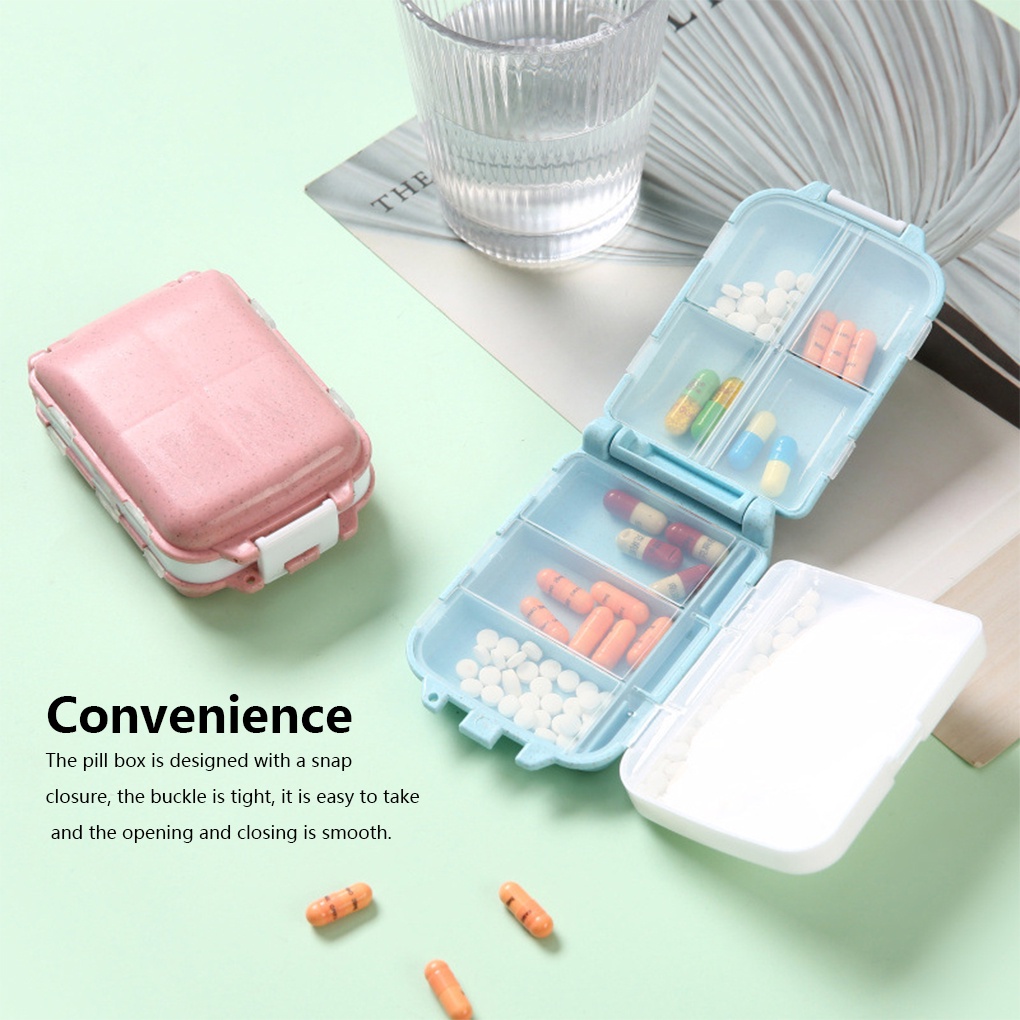 Pill Box Container Weekly Tablet Organizer Storage Case Tablets Divider Hiking Camping Indoor Outdoor Health Care