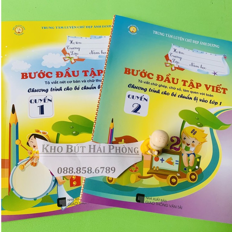 ✔️ Vở bước đầu tập viết bộ 2 quyển dành cho bé chuẩn bị vào lớp 1