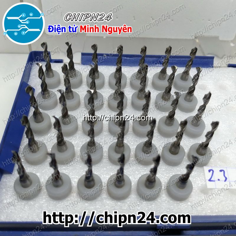 [1 CÂY] Mũi khoan mạch in CNC 2.3mm (Mạch điện tử, PCB)