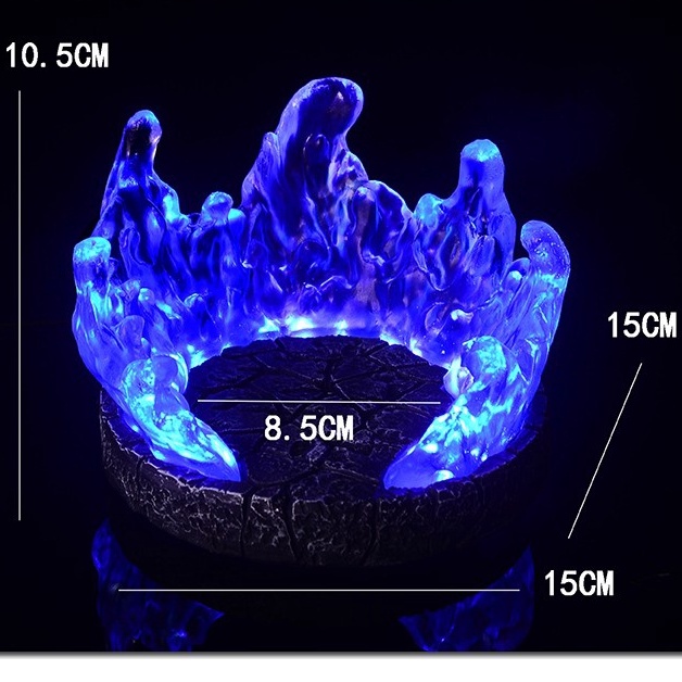 Mô hình Diorama effect battle đế đứng base đất đá có đèn led - Custom figure