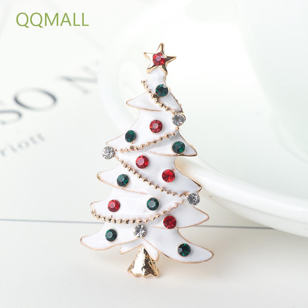Ghim Cài Áo Hình Cây Thông Noel Đính Đá Nhân Tạo Thời Trang
