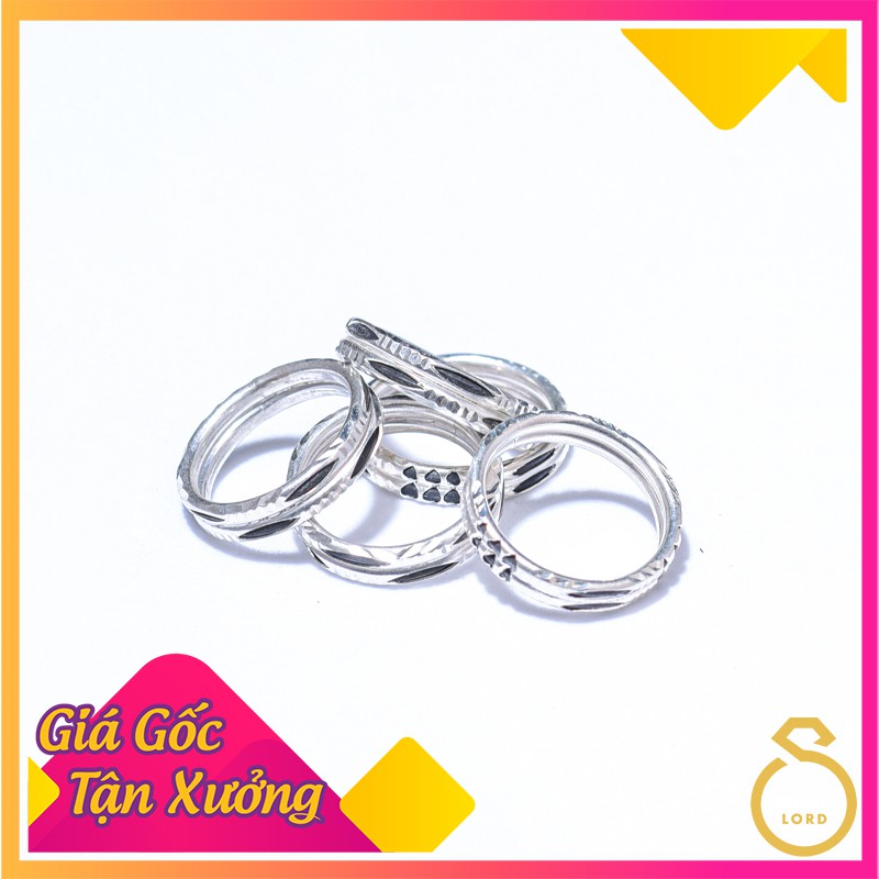 Nhẫn bạc lông voi nhân tạo may mắn - Kiểu nhẫn đôi