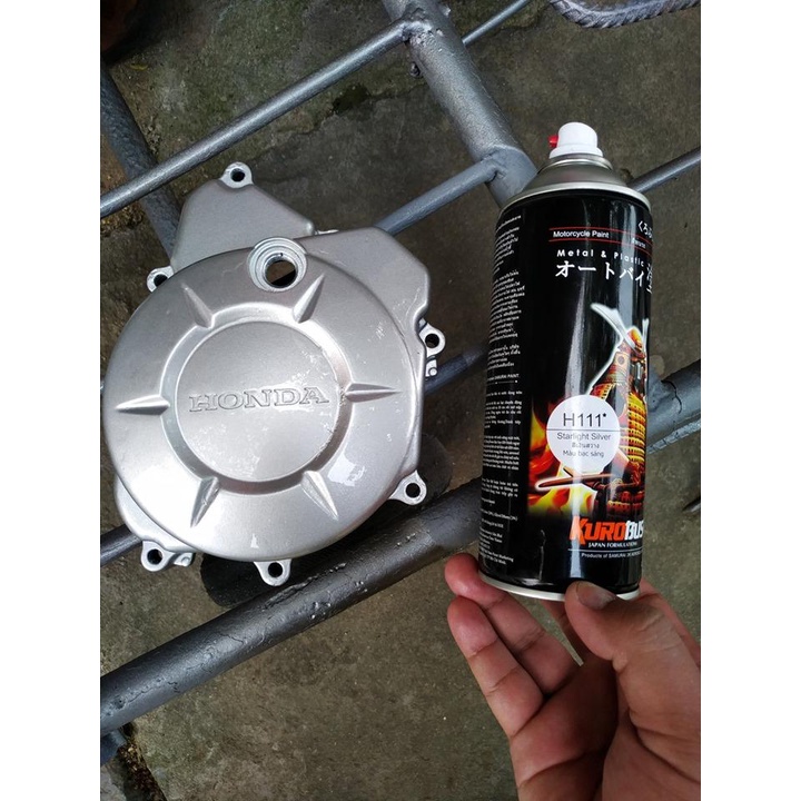 SƠN SAMURAI COMBO SƠN MÀU BẠC SÁNG HONDA H111 GỒM UCH210 124 H111 BÓNG TUỲ CHỌN K1K 128 KIM TUYẾN K1KT HOẶC NHÁM 128A